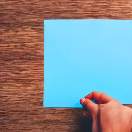 Prompt: hand holding a piece of paper against light. there is a table on the paper. there is a header on the paper. depth of field, photo high definition