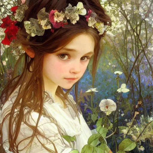 Prompt: lilia alvarado, sophie anderson, krenz cushart, greg rutkowski, alphonse mucha, james gurney, afremov