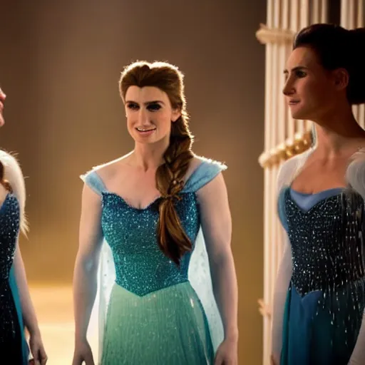 Image similar to A still of Idina Menzel as Elsa