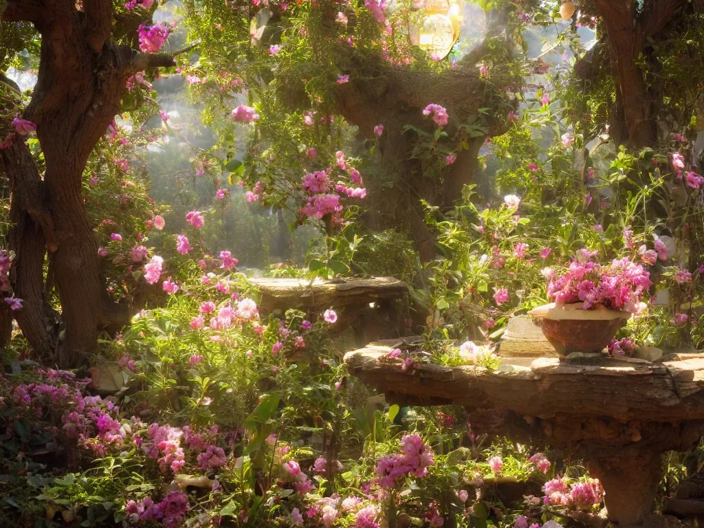 Prompt: 3 d render, sunlight study, the orb of truth in springtime, art nouveau, 3 d render, by jan davidz de heem and ( ( ( john william waterhouse ) ) ) and ( ( ( ( ( lisa frank ) ) ) ) ), 8 k, sharp focus, octane render