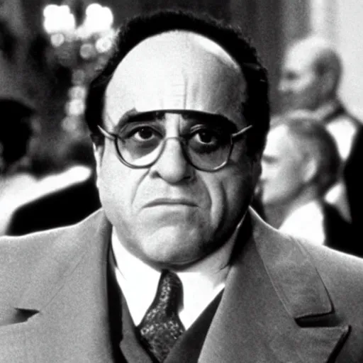 Image similar to movie still of danny devito in the godfather