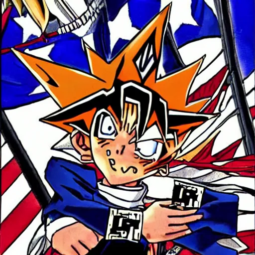 Prompt: yugi moto as president of the united states