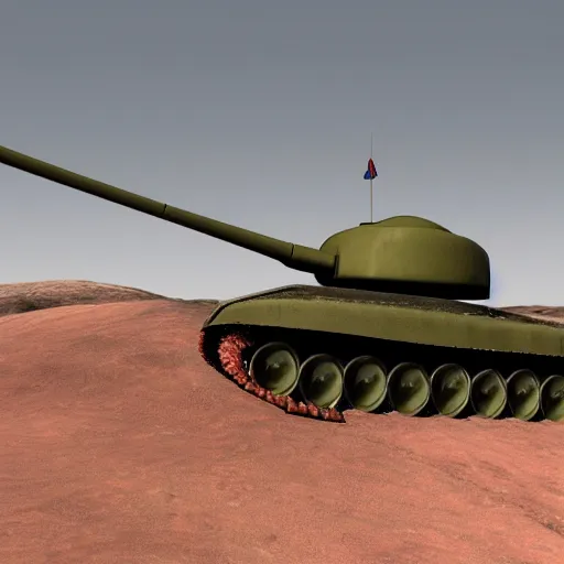 Prompt: IS-3 tank in mars