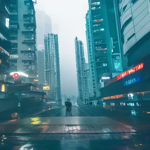 Image similar to sao paulo, cyberpunk, blade runner, cinematic