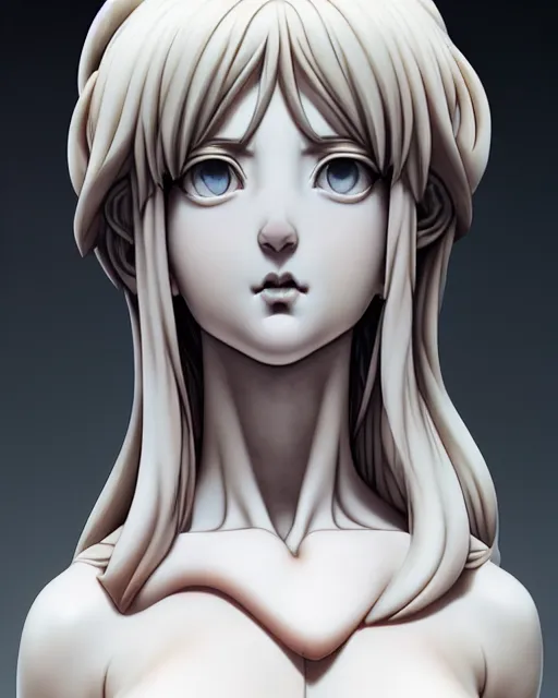 Prompt: portrait Anime as Greek Sculpture girl cute-fine-face, marble pretty face, realistic shaded Perfect face, fine details. Anime. marble statue sculpture realistic shaded lighting by Ilya Kuvshinov katsuhiro otomo ghost-in-the-shell, magali villeneuve, artgerm, rutkowski, WLOP Jeremy Lipkin and Giuseppe Dangelico Pino and Michael Garmash and Rob Rey