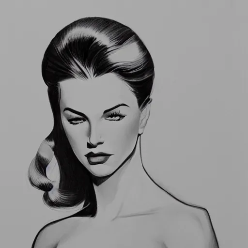 Prompt: elegant lady, lineart, Alex Ross