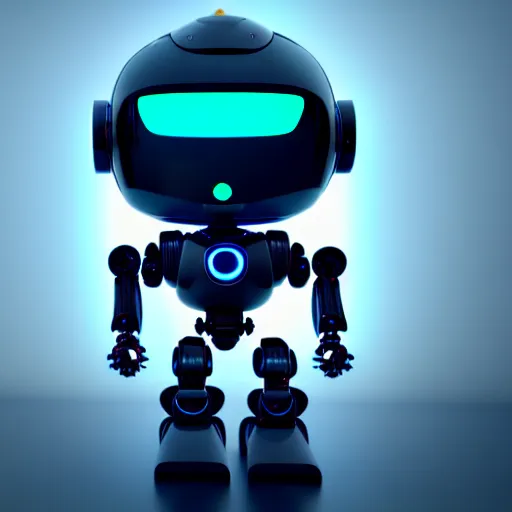 Image similar to a cute little robot. super realistic 8 k render of a dark hooded powerful elegant, cinematic composition