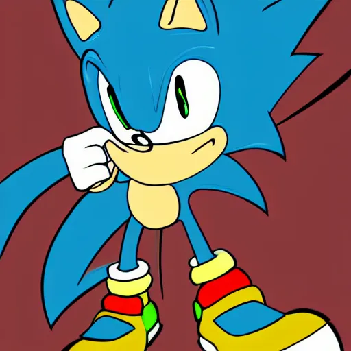 Sonic the Hedgehog fanart, deviantart., Stable Diffusion