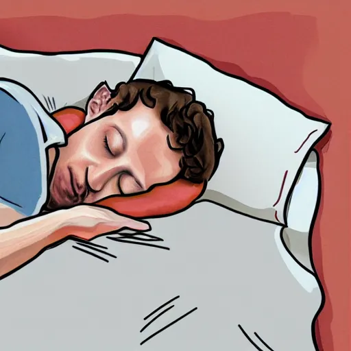 Image similar to mark zuckerberg sleeping in bed with sausages, digital art