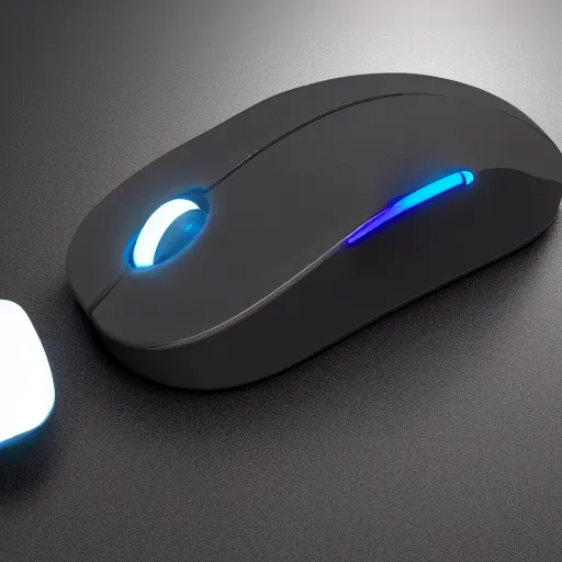 Image similar to futuristic computer mouse, product design by testa, sci-fi, studio lighting, unreal engine 5, product concept