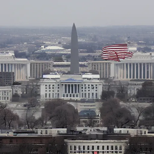 Prompt: dystopian futuristic totalitarian washington dc