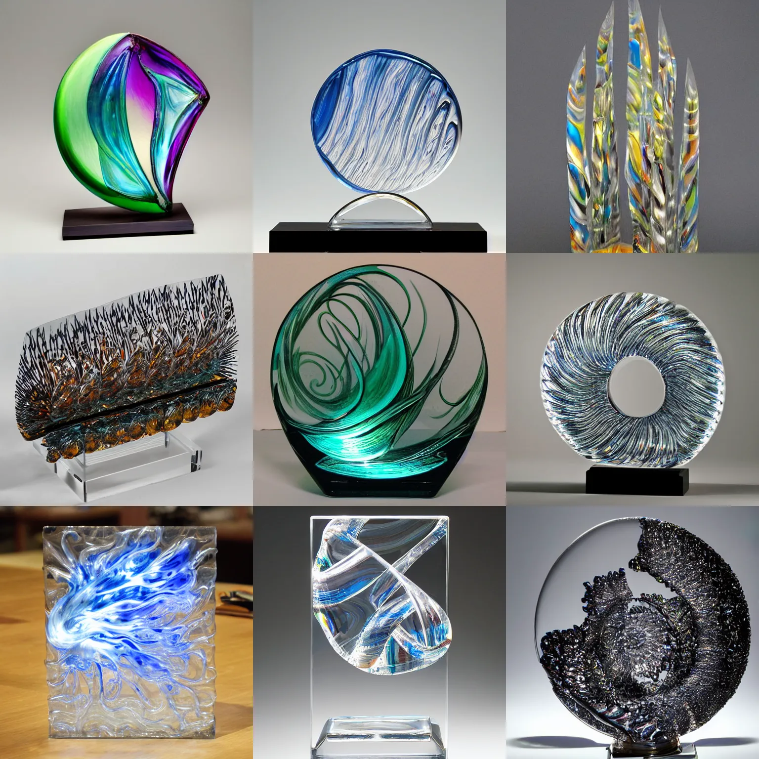 Prompt: award winning glass sculpture