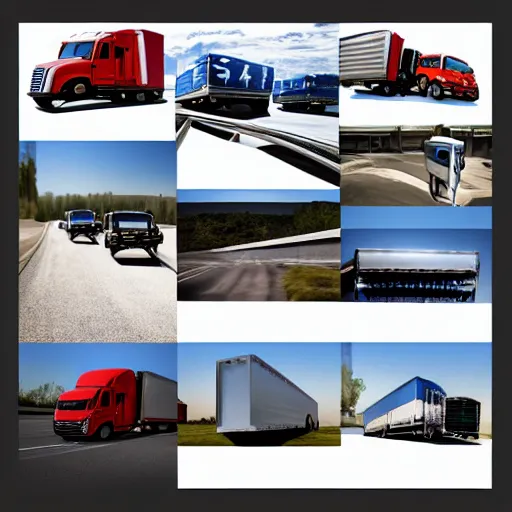 Image similar to graphic design moodboard for a trucking company