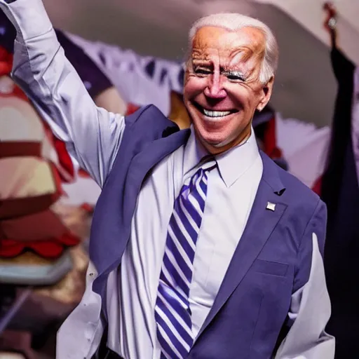 Prompt: Joe Biden as an anime waifu