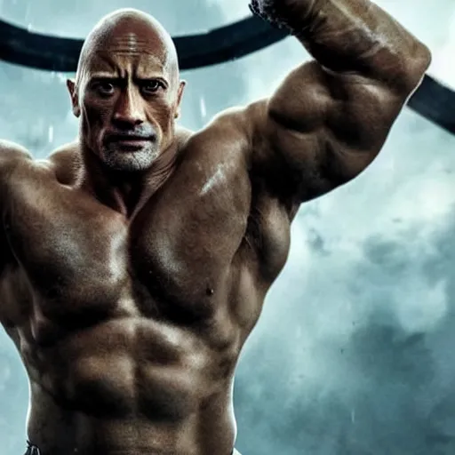 Image similar to Dwayne Johnson As bane hyper realistic 4K quality