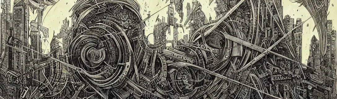 Prompt: dystopia by aaron horkey