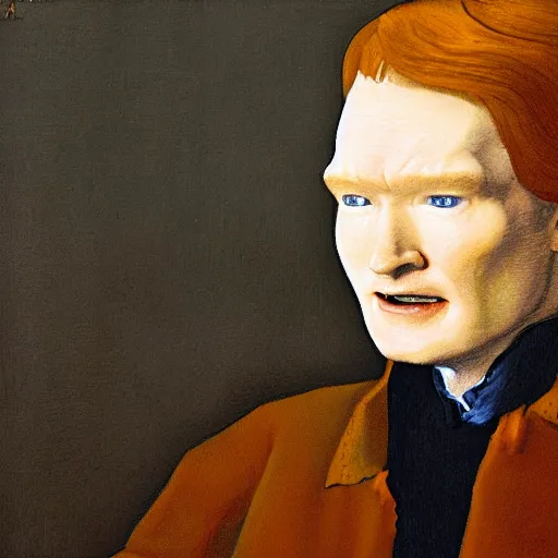 Prompt: conan o'brien, by vermeer