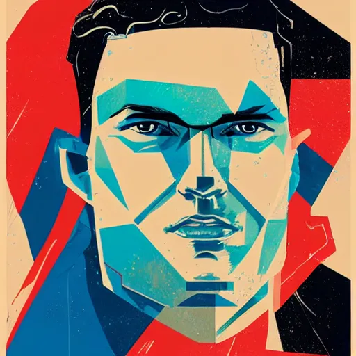 Prompt: Superman profile picture by Sachin Teng, asymmetrical, Organic Painting , Matte Painting, geometric shapes, hard edges, graffiti, street art:2 by Sachin Teng:4