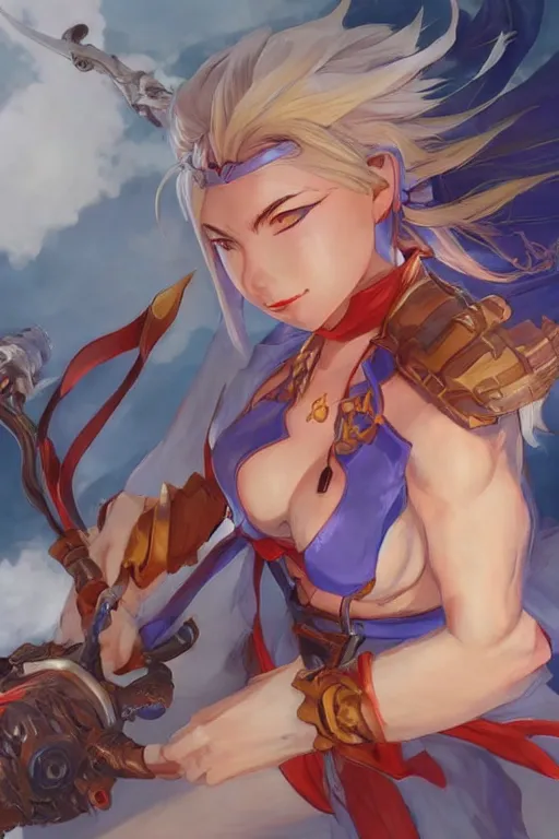 Prompt: Nina from breath of fire 4 for blade and soul concept art on a render by the artist Hyung tae Kim , Jiyun Chae, Joe Madureira, trending on Artstation by Hyung tae Kim, artbook, Stanley Artgerm Lau, WLOP, Rossdraws