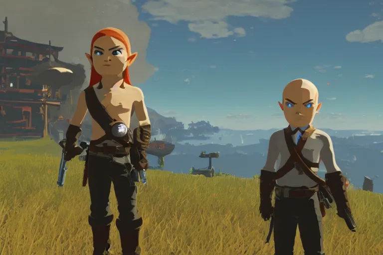 Image similar to agent 4 7 in botw, breath of the wild screenshot