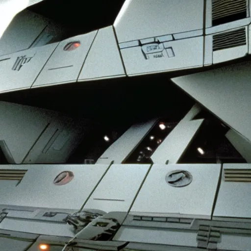 Prompt: external view of the Nostromo spaceship of the Alien movie