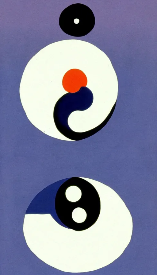 Image similar to Abstract representation of ying Yang concept, by Studio Ghibli