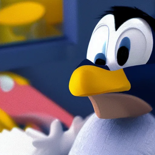 Prompt: donald duck hyper realistic 3 d fan art