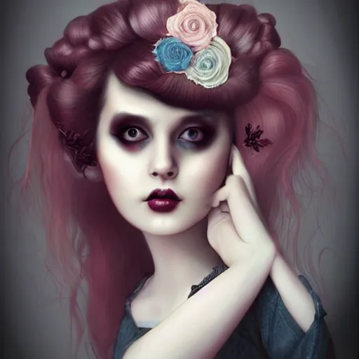 Image similar to girl portrait, cute girl, natalie shau style