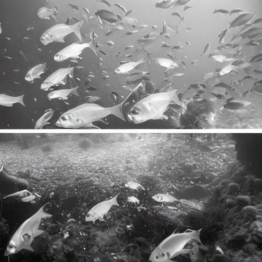 Image similar to meeting of the Fish Party deep under the water