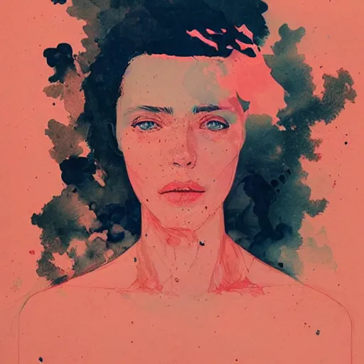 Image similar to a portrait of a character in a scenic environment by conrad roset