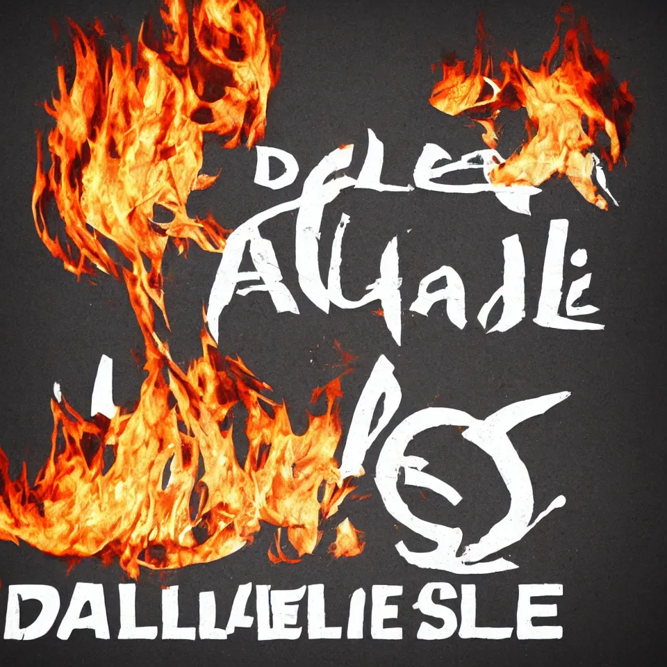 Prompt: dalle logo set on fire