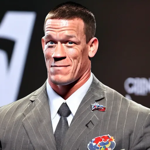 Prompt: john cena accepting responsibility for the chinese invasion of taiwan