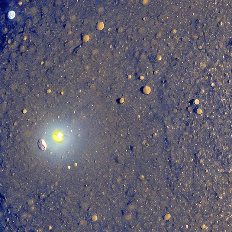 Image similar to orbital view of asteroid apophis striking the earth, armageddon