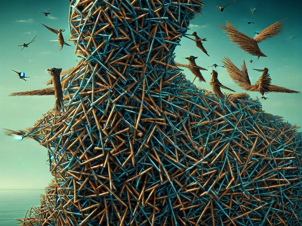 Image similar to highly detailed photo of human birds, trending on deviantart, neo surrealism, sharp focus, a lot of little details, octane, masterpiece, art by max ernst