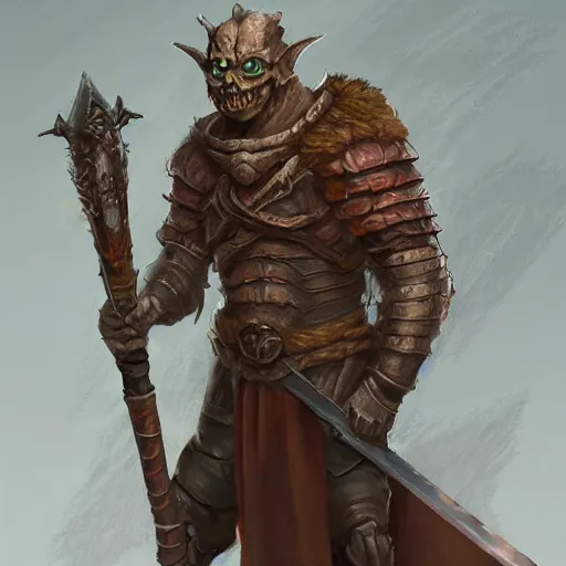 Image similar to a lone warrior standing alone before a horde of goblins flaming sword in hand fantasy D&D trending on artstation award winning