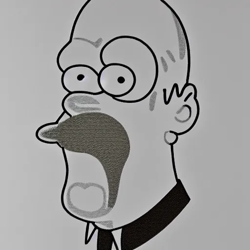 Image similar to Homer Simpson, by Miguel Vasquez