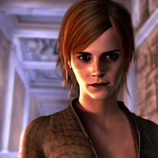 Image similar to screenshot of Emma Watson in Amnesia The Dark Descent