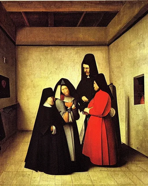 Image similar to Las Meninas by Diego Velázquez painting by Hieronymus Bosch