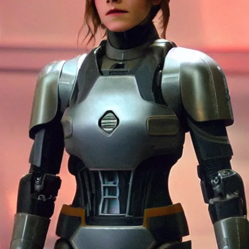 Image similar to Emma Watson Cylon from Battlestar Galactica