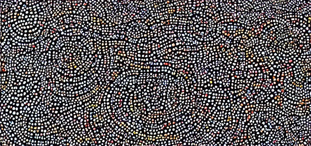 Image similar to morning sun by yayoi kusama