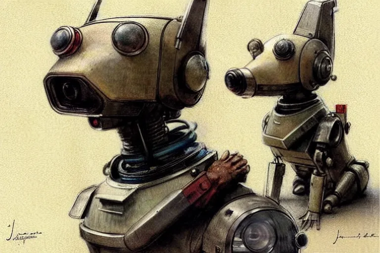 Image similar to ( ( ( ( ( 1 9 5 0 s retro future robot android dog. muted colors. ) ) ) ) ) by jean - baptiste monge!!!!!!!!!!!!!!!!!!!!!!!!!!!!!!