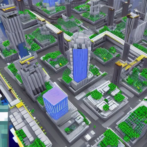 minecraft futuristic city