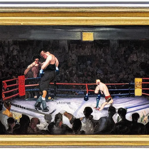 Image similar to a boxing match, by george bellows