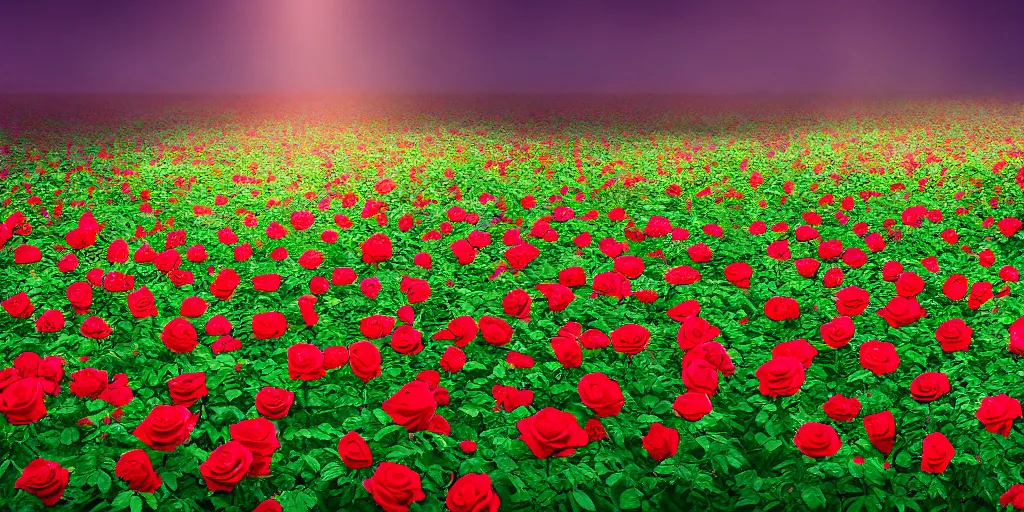 Image similar to a product picture of hundreds of roses in a heavenly land, photographic filter, unreal engine 5, realistic, hyperdetailed, 8 k, cinematic, volumetric lighting, very realistic effect, hd, hdr, 4 k, sharp focus, octane render, ultra detailed, high resolution, trending on artstation in the style of albert dros glowing rich colors powerful imagery