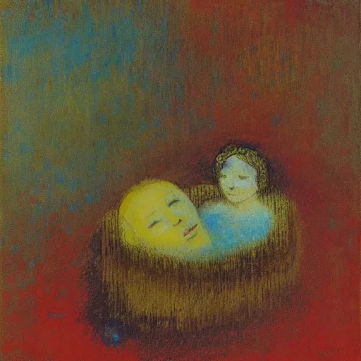 Prompt: incubator for the emergence of new souls style by odilon redon