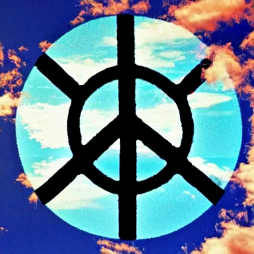 Prompt: peace sign on the planet earth