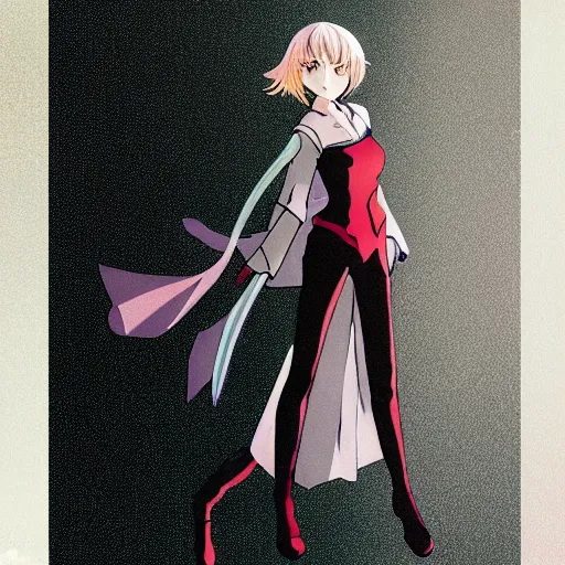 Prompt: anime visual, beautiful girl, fantasy style clothing, katsura masakazu, studio lighting, dynamic pose, dynamic perspective, strong silhouette, anime cels, ilya kuvshinov, cel shaded, crisp and sharp, rounded eyes, moody