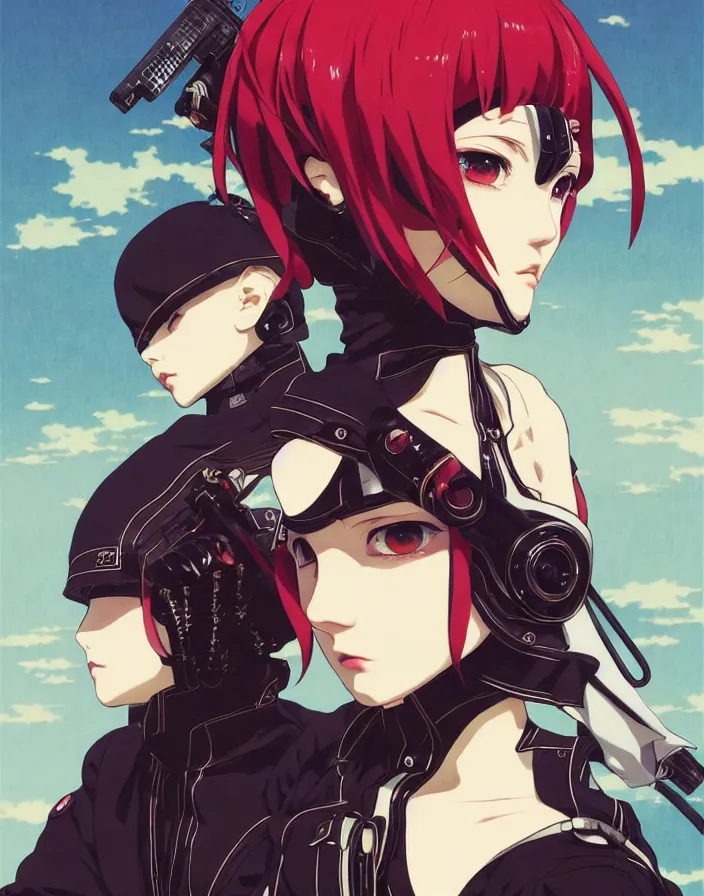 Image similar to ilya kuvshinov anime illustration of reol, last exile,, murata range, fine detail, perfect anime face, dramatic lighting, dynamic composition, moody, art deco, cel shading, vivid, stippled lighting, rich texture, yoshinari yoh, alphonse mucha, takashi murakami, colorful