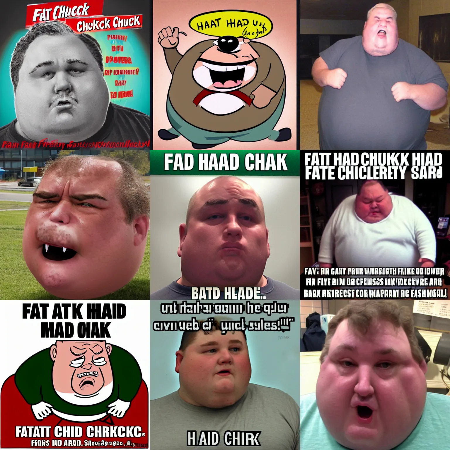 Image similar to fat chuck is mad