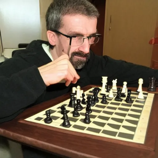 Image similar to gordon freeman playing chess